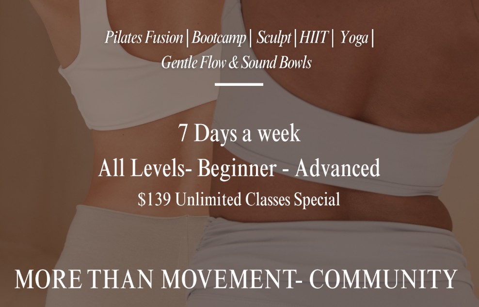 pilates, bootcamp, sculpt, hiit, yoga, sound bowl meditation, in brick new jersey